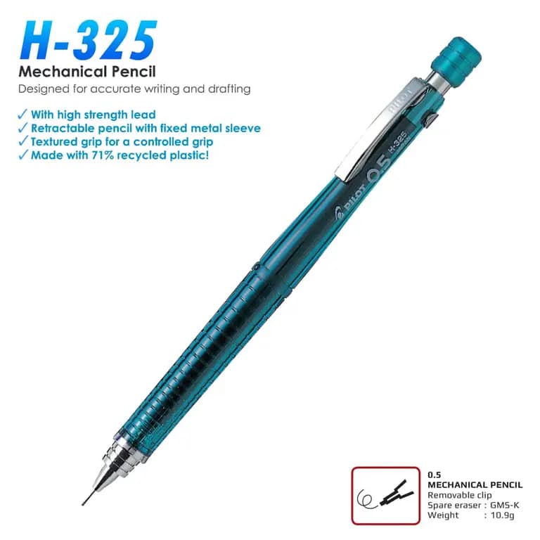 Pilot 0.5mm Mechanical Pencil H-325 GT GRREN 