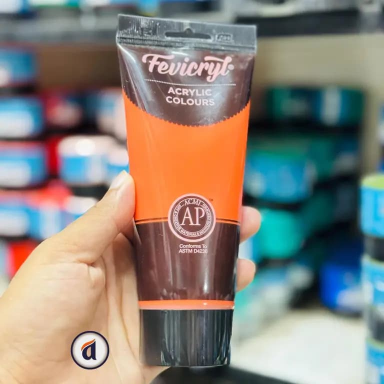Fevicryl Acrylic Colour 200ml — Vermillion