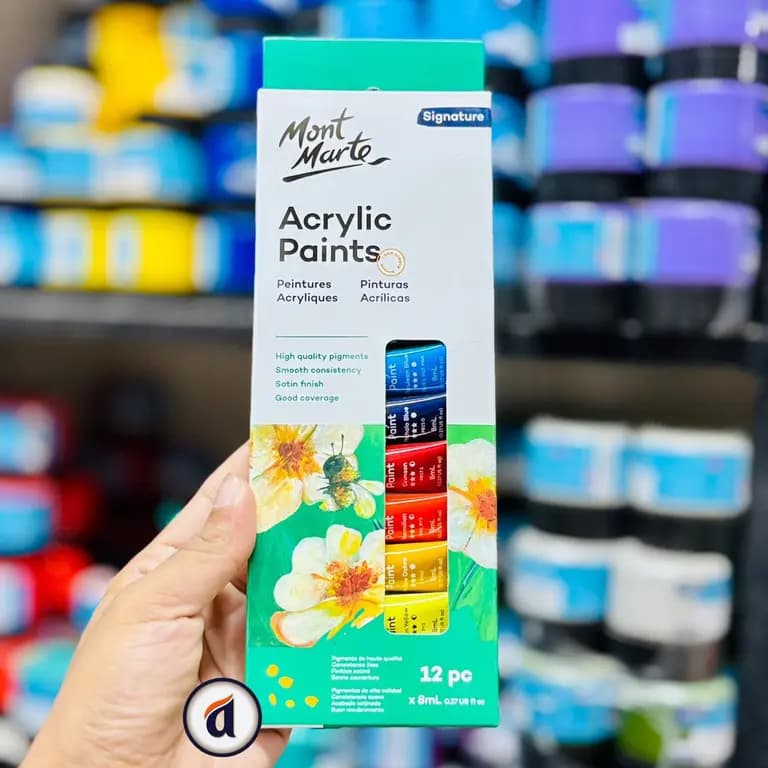 Mont Marte Acrylic Paint Set 12pc x 8ml