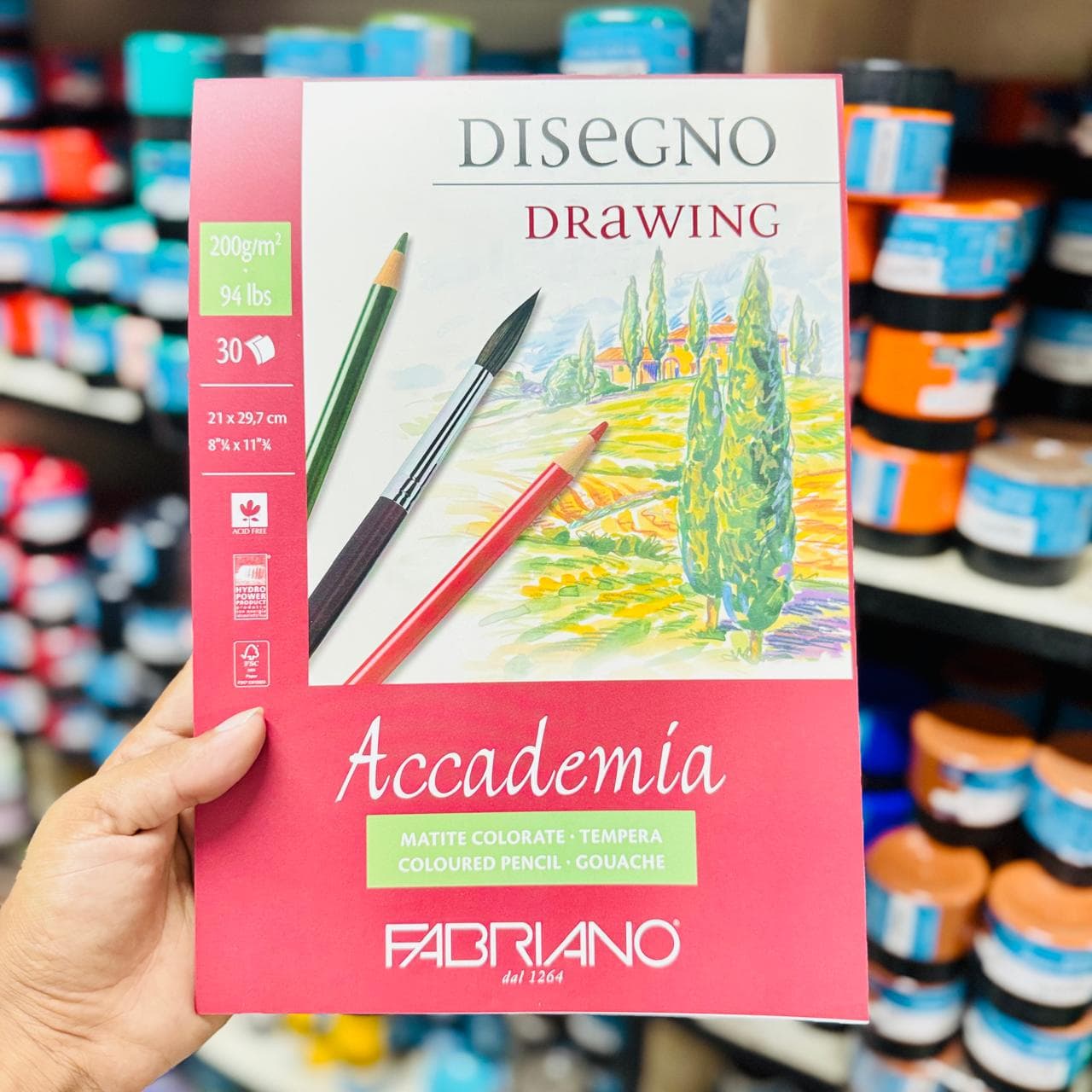 Fabriano Accademia Drawing Pad A4 200gsm 30 sheets