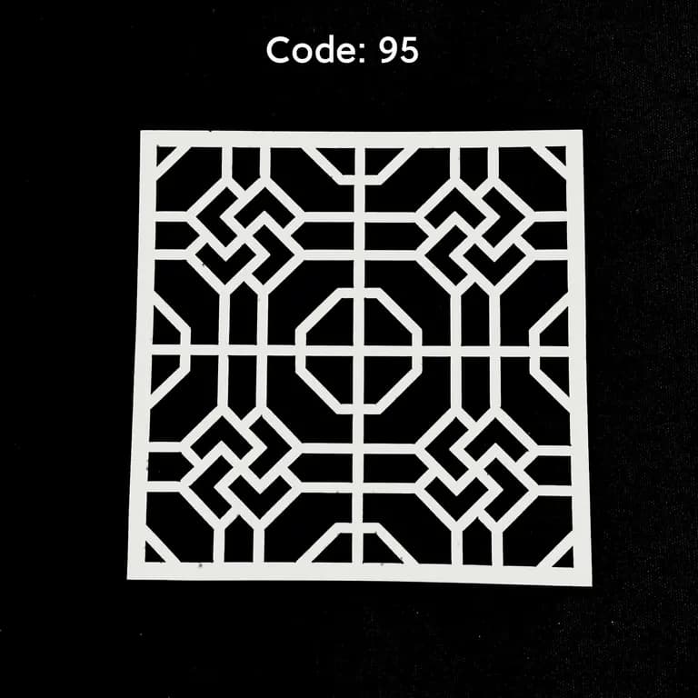 Stencil Code 95 (8x8 inch) 