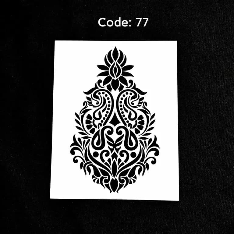 Stencil Code 77 (8x10 inch) 