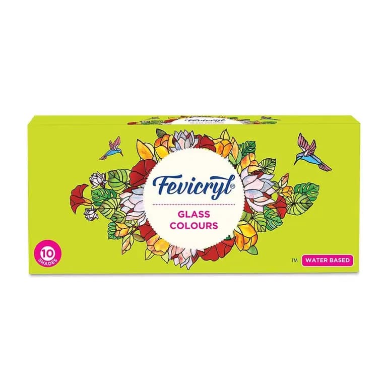 Fevicryl Glass Colour Kit 115 ml (water Based)
