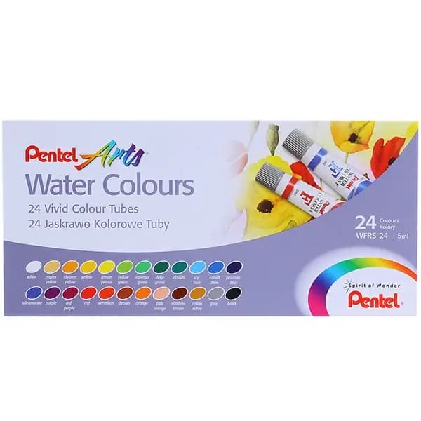 Pentel Water 24 Color Set  5ml  tube - WFRS-24