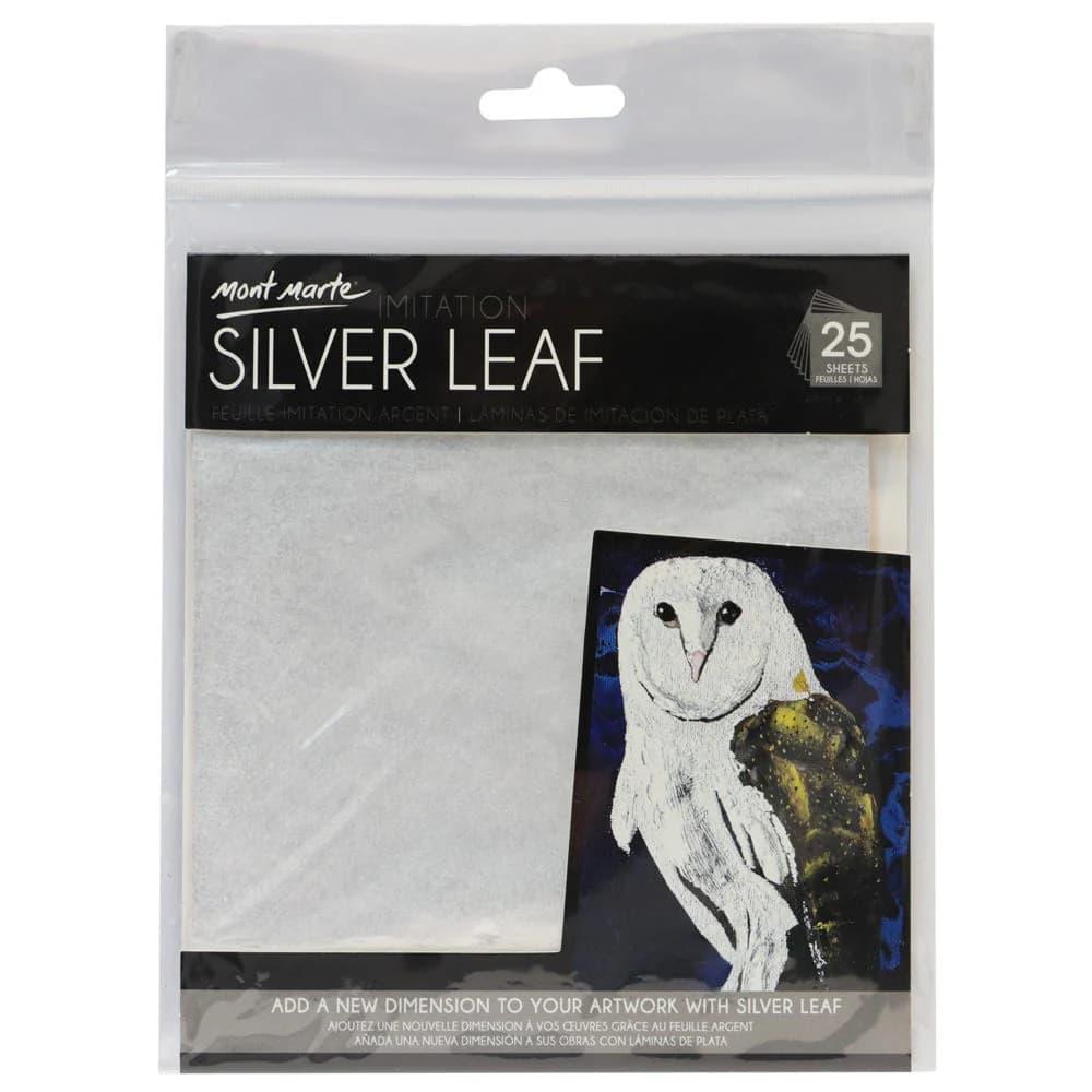 Mont Marte Silver Leaf 14x14cm 25 Sheet