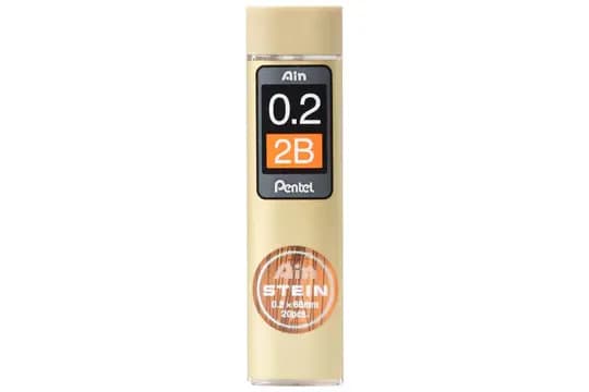 Pentel Ain Stein Mechanical Pencil Lead 0.2mm 2B 20 Leads - C272W-2B