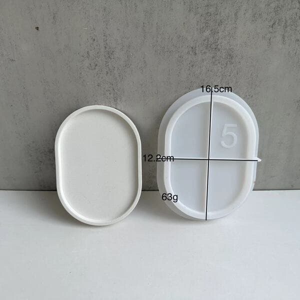 Silicone Mold Oval Flower Pot Base Code- 04_D