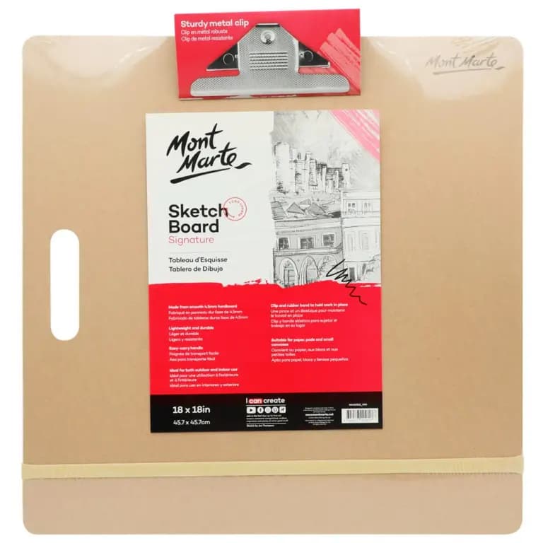 Mont Marte Sketch Board with Clips