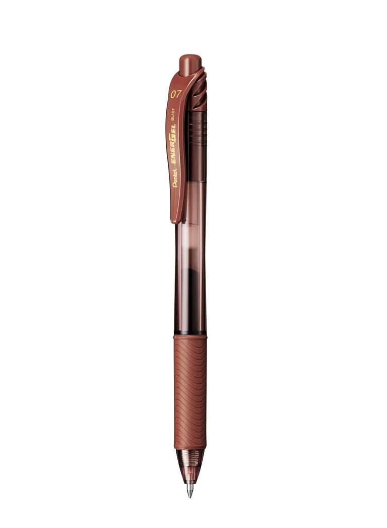 Pentel Energel Gel Pen Brown Ink (0.7mm) - 1 Pcs - BL107-EX