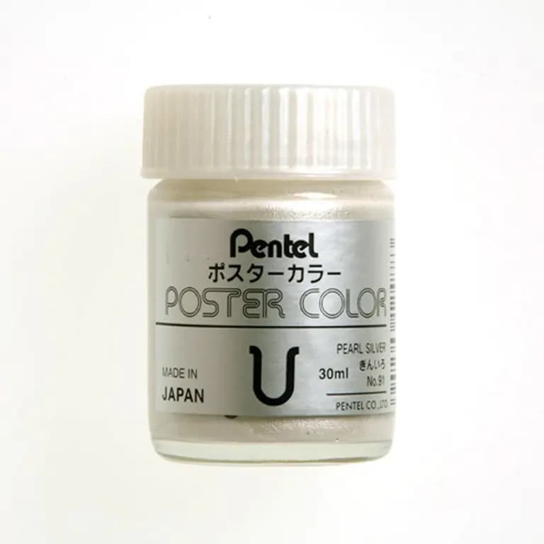 Pentel Poster Color Pearl Silver - WPU -T91	