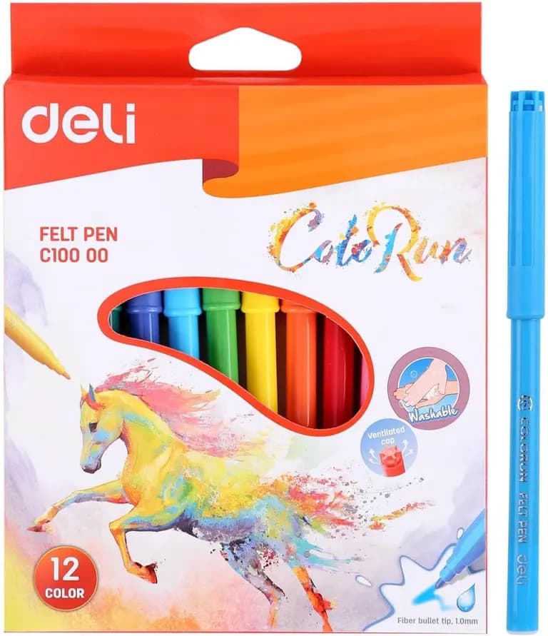 DELI ColoRun Felt Tip Pens