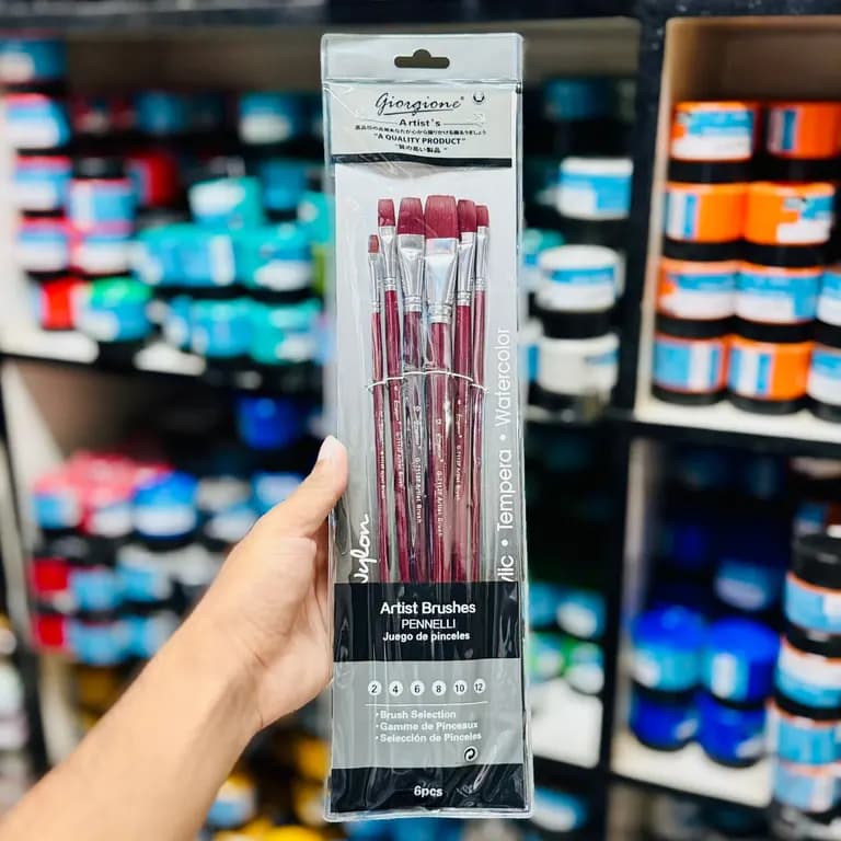 Giorgione Long Handel Flat Brush G-7112F