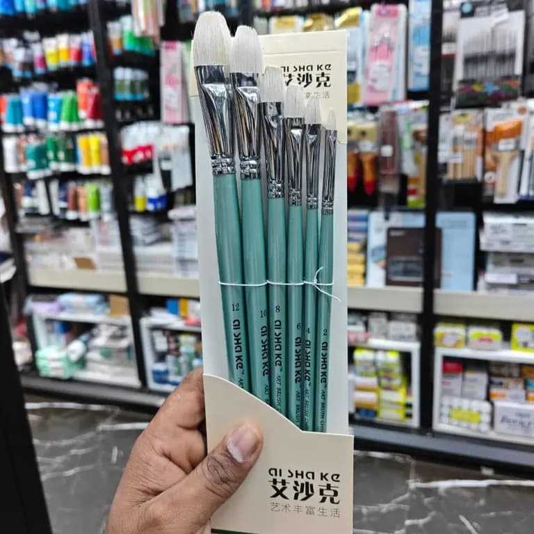 Ai Sha Ke Hog Hear Oil Brush Set	