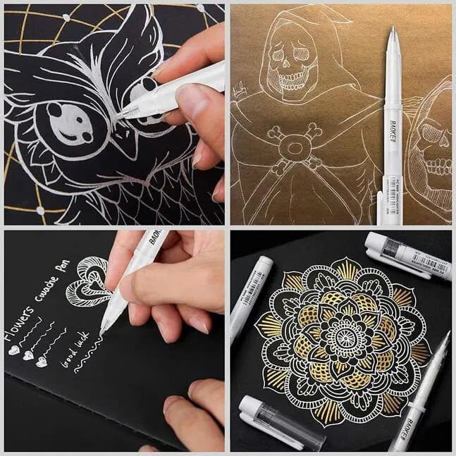 Baoke White Gel Pen 1.0