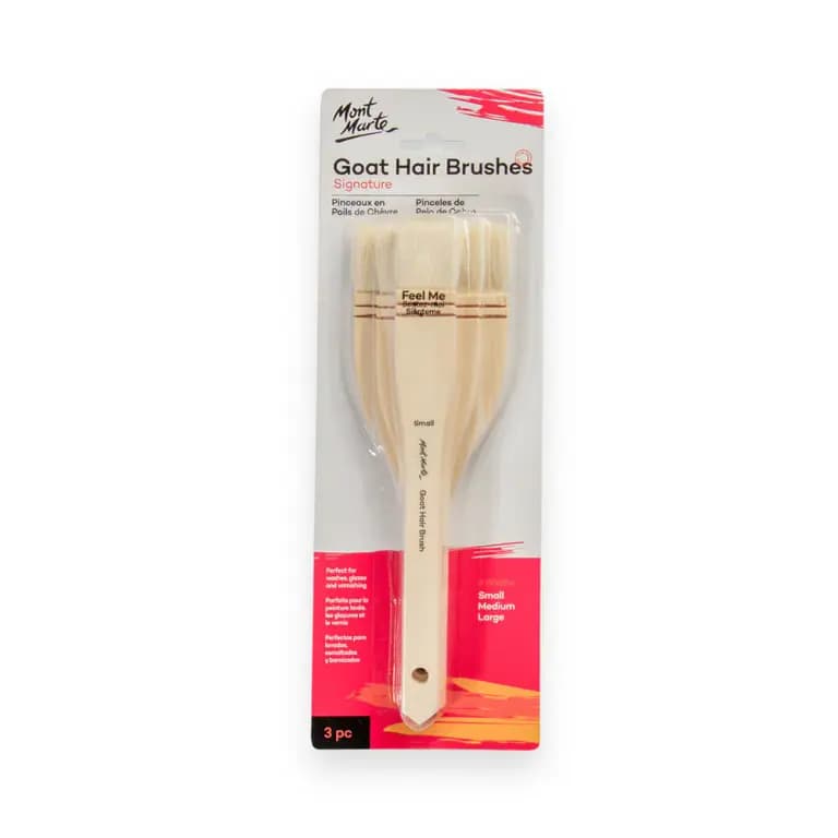 Mont Marte Goat Hair Brush Set 3pce