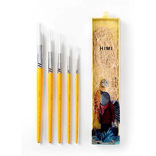 Himi Round Shape Brush Set 5pc Yellow
