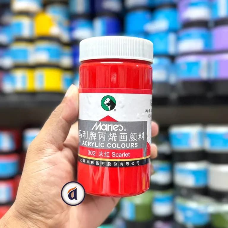 Maries Acrylic Colour 300ml Scarlet