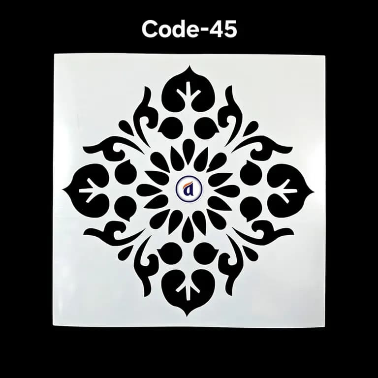 Stencil Code 45 (9.5x11 inch)