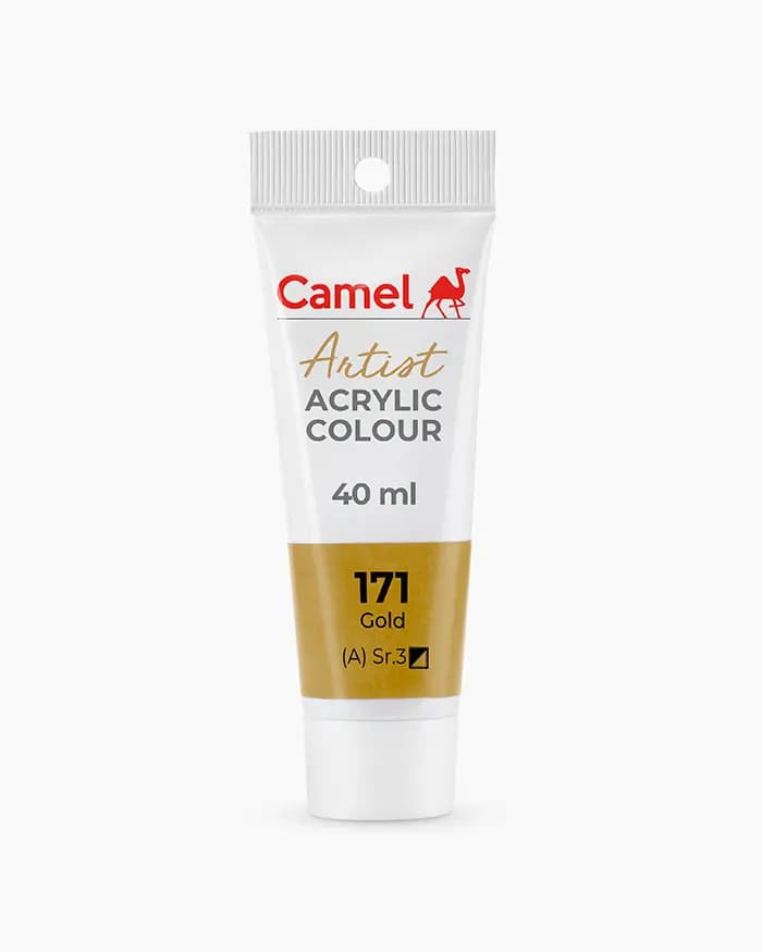 Camel Artist Acrylic Colours Individual tube of Gold Sr 3 in 40 ml