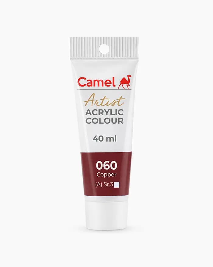 Camel Artist Acrylic Colours Individual tube of Copper Sr 3 in 40 ml