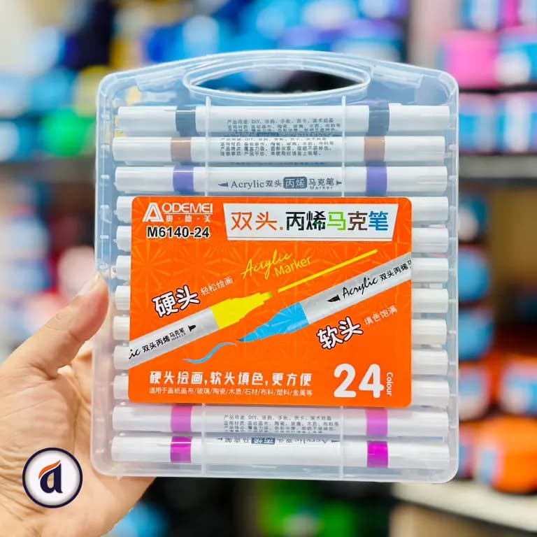 Dualtipe Acrylic Marker M6140-24 Colour Set