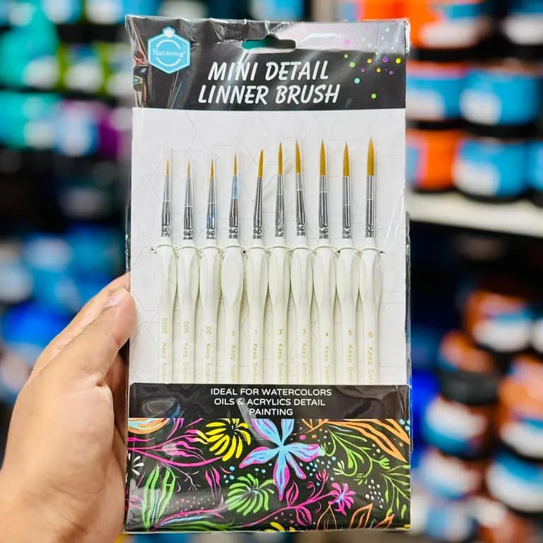 Keep Smiling Mini Detail Liner Brush – 10pcs Set A6181