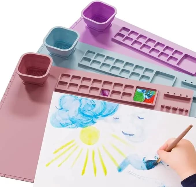 Silicone Painting Mat with Cup