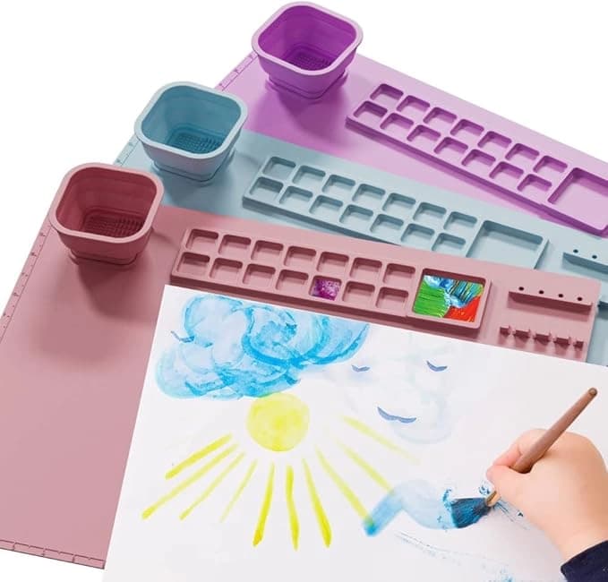 Silicone Painting Mat with Cup