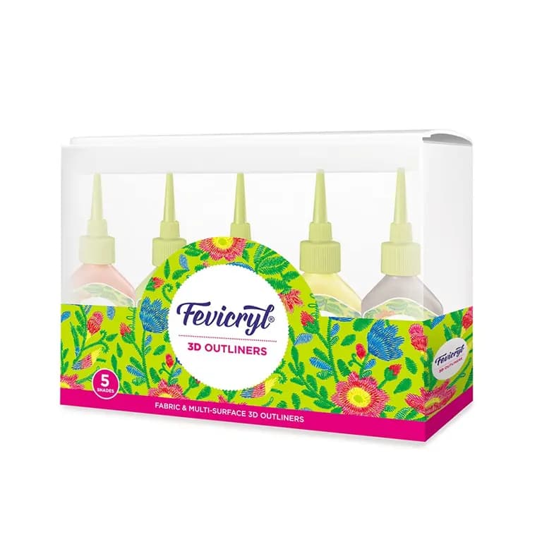 Fevicryl 3D Outliners Regular Kit 20ml x 5