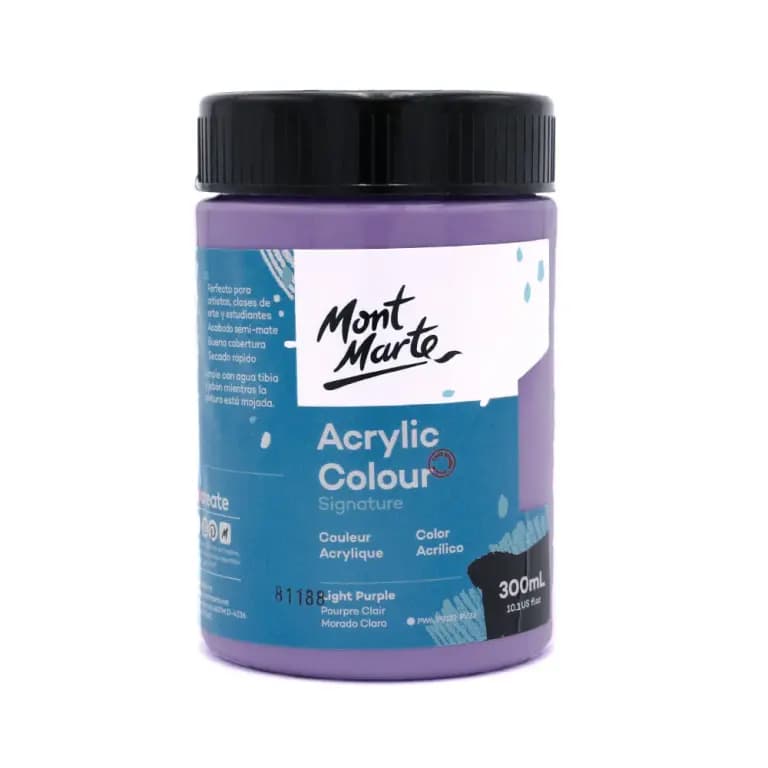 Mont Marte Acrylic Colour Paint 300ml Light Purple