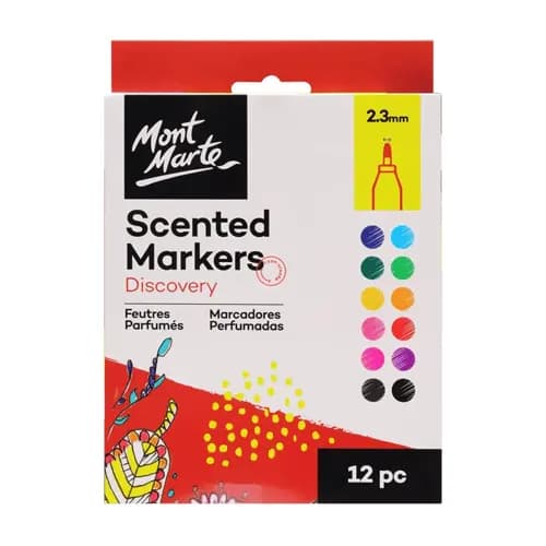 Mont Marte Scented Markers 2.3mm Tip 12pc