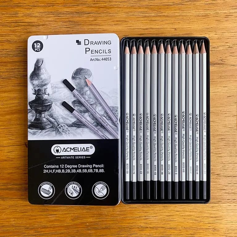 Acmeliae Artmate Drawing Pencils 12pcs Tin Box