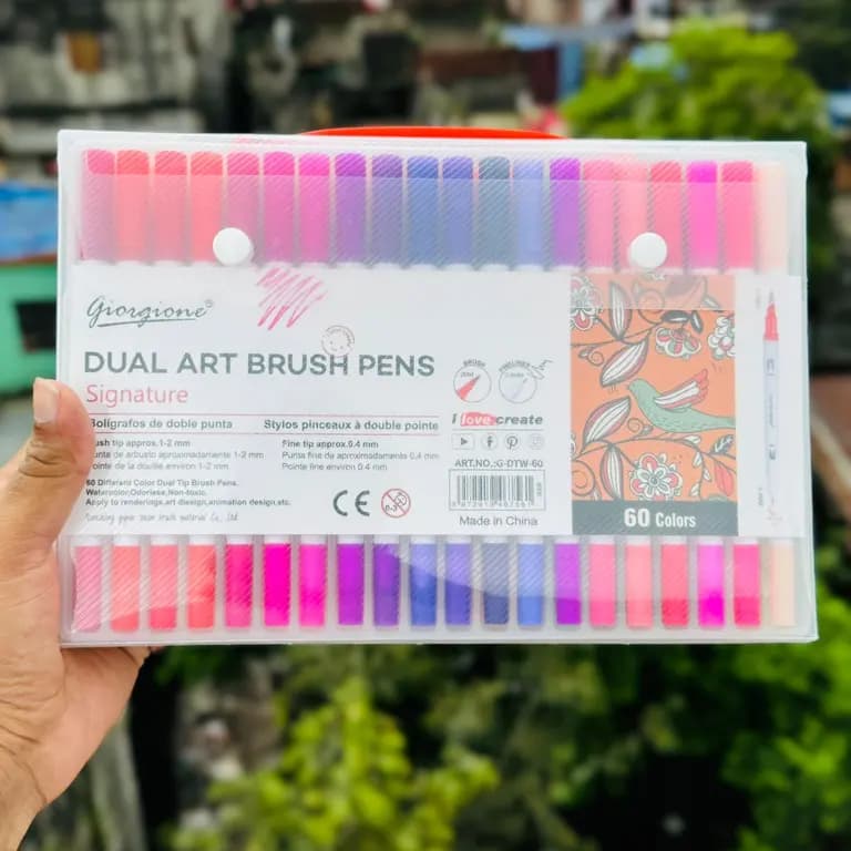 Giorgione Dual Art Brush Pens 60pc G-DTW-60