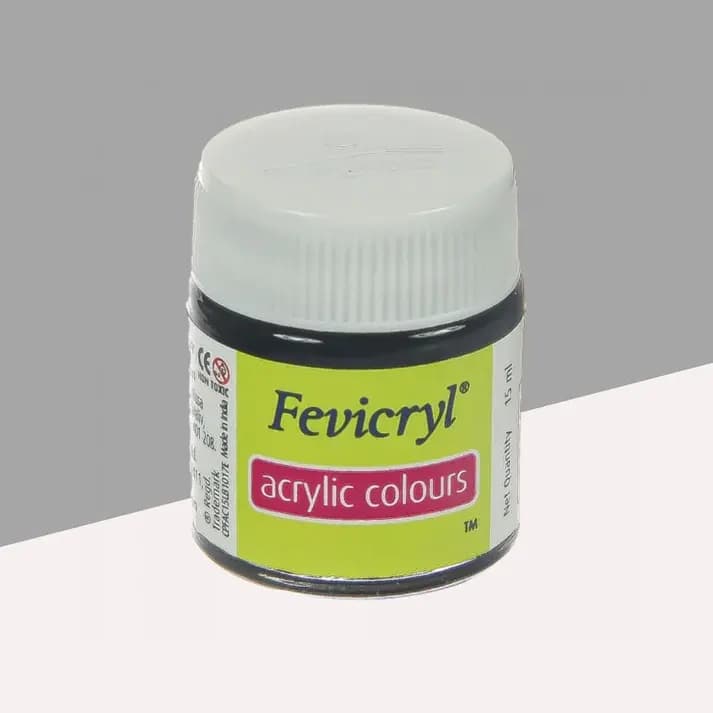 Fevicryl Acrylic Colour 15ml Black