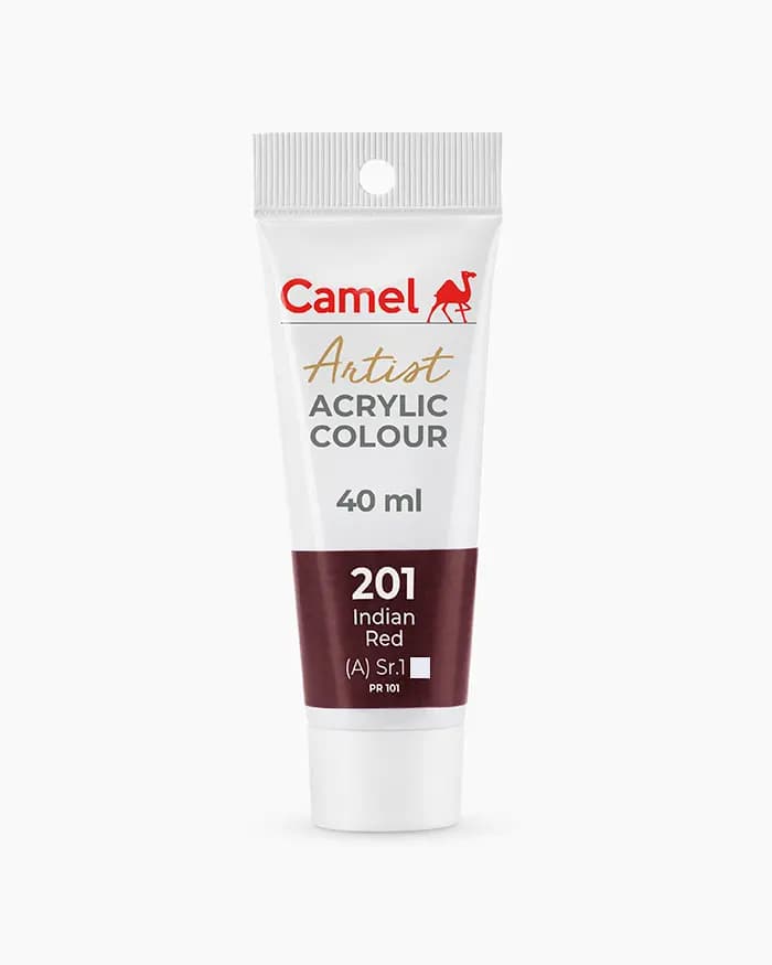 Camel Artist Acrylic Colours Individual tube of Indian Red Sr 1 in 40 ml