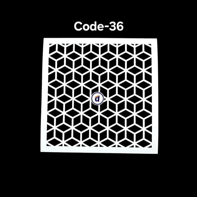 Stencil Code 36 (8x8 inch)