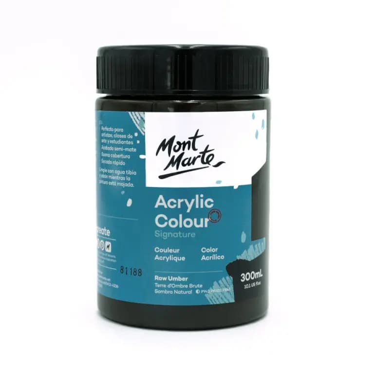 Mont Marte Acrylic Colour Paint 300ml Raw Umber