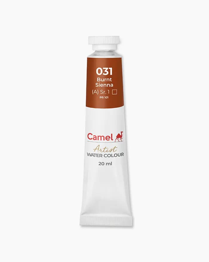 Camel Artist Water Colours Individual tube of Burnt Sienna Sr 1 in 20 ml