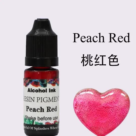 Alcohol ink resin pigment 10ML  [ PEACH RED ]