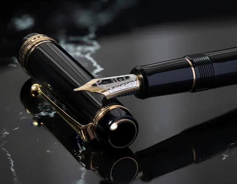 Pilot Custom 74 Fountain Pen NIBS SIZE [M] Black 14 karat Gold Rhodium nibs