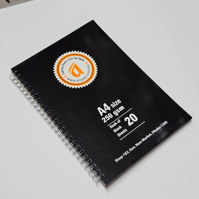 Ahbab Black Sketch Pad A4