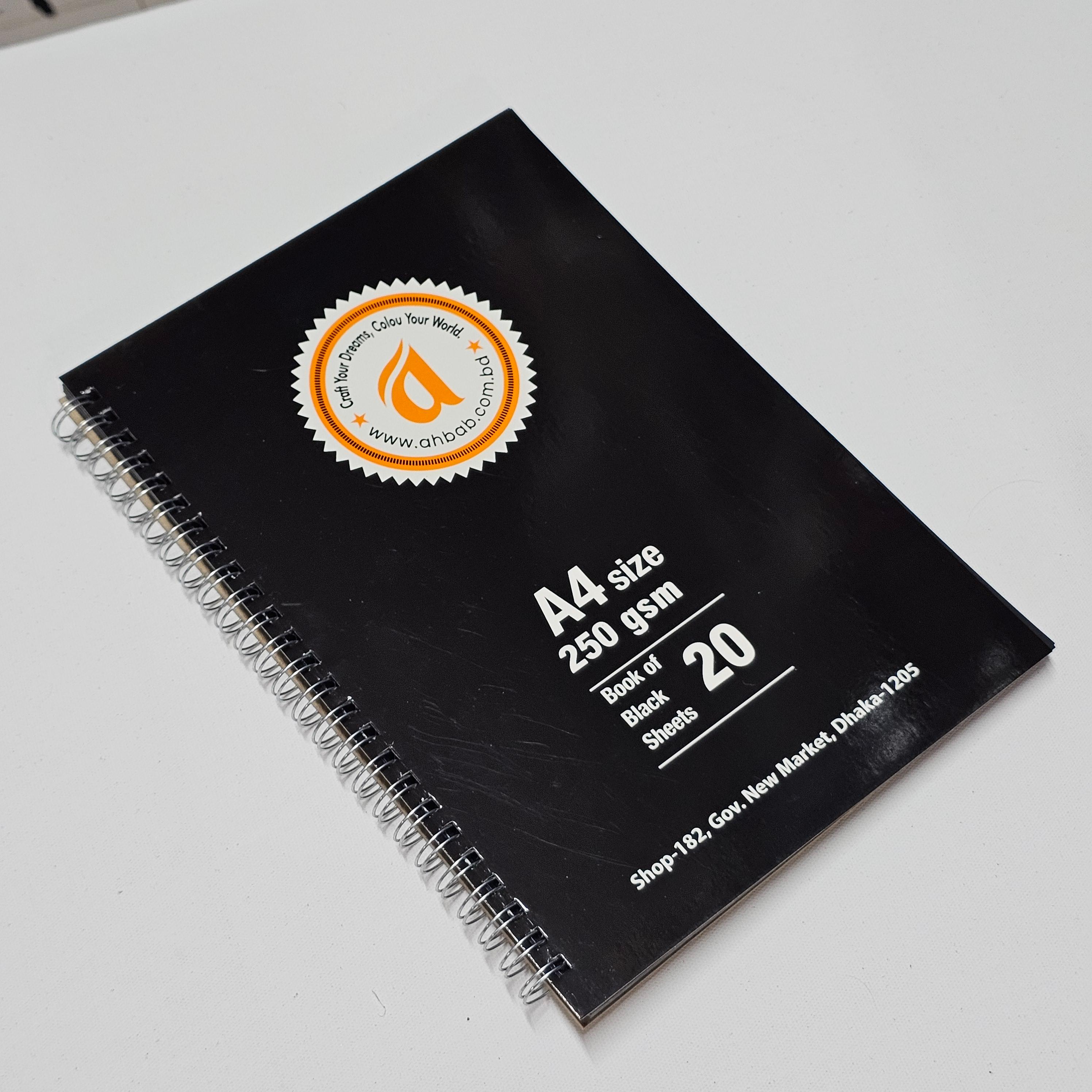 Ahbab Black Sketch Pad A4