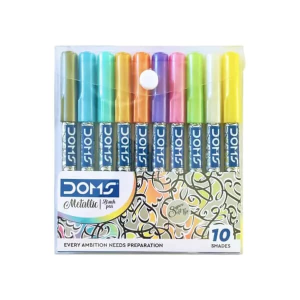 Doms Metallic Brush Pen 10 Shades