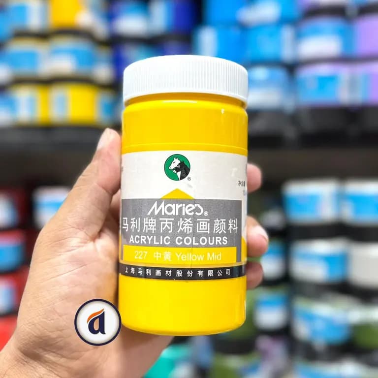 Maries Acrylic Colour 300ml Yellow Mid