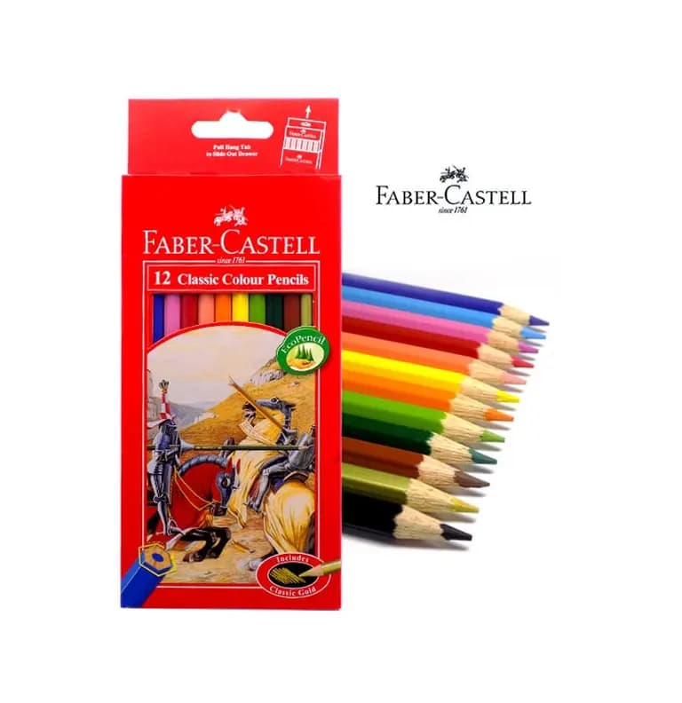 Faber Castell 12 Classic Colour Pencil Long