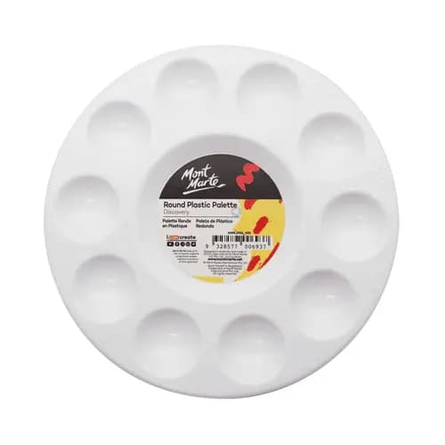 Mont Marte Round Plastic Palette 17cm (6.7in)
