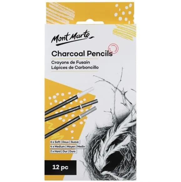 Mont Marte Charcoal Pencils  12pc