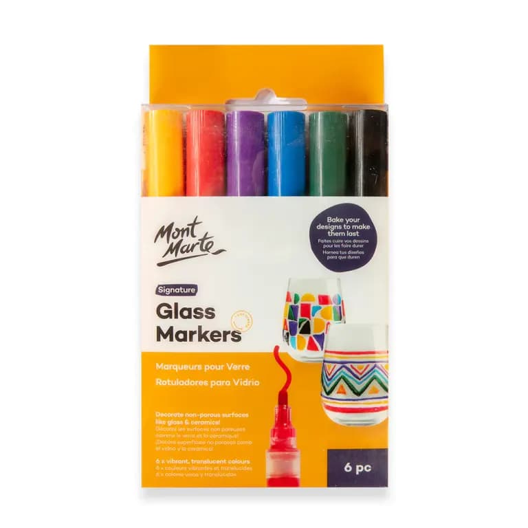 Mont Marte Glass Markers 6pc 