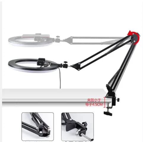 Overhead Phone Video Stand With Ring Light (Combo)