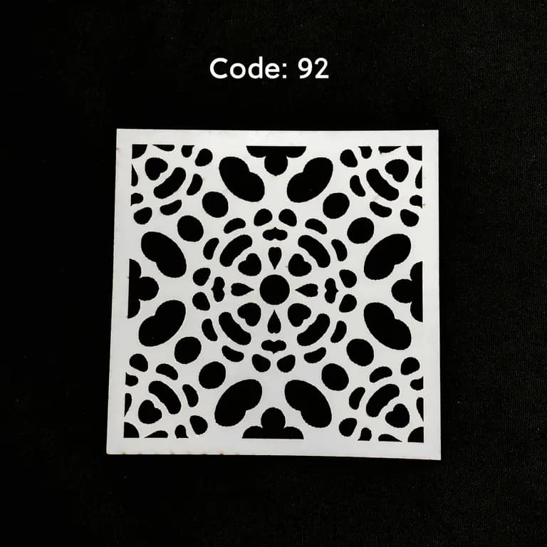 Stencil Code 92 (8x8 inch) 